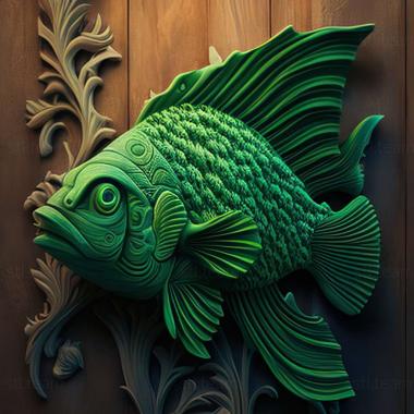 3D model Green swordsman fish (STL)